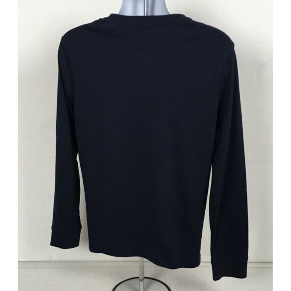 Croft n Barrow Mens Top Size S Easy Care Henley Navy Long Sleeve Navy Blue New - Picture 4 of 16